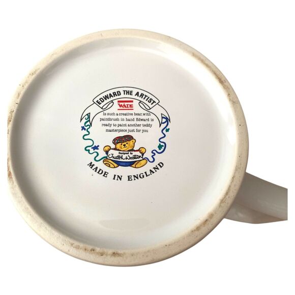 Vintage Wade “Edward the Artist” Teddy Bear Teapot – Judith Wooten Made in Eng - Picture 6 of 9